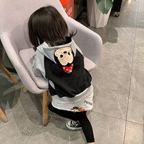 Girl Jacket 2021 Spring New style female baby casual hooded children Korean net 2 red sports 4 coat