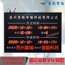 Customized astronomical combat clock Electronic kanban Beijing time automatic update Beidou timing display