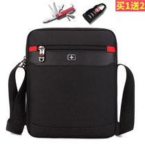 Swiss Skew Satchel Backpack Single Shoulder Bag Men Casual Waterproof Oxford Buns Bag Travel Business Satchel Bag Korean version