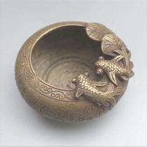 Antique Miscellaneous pen wash inkstone goldfish Lotus pen wash retro old objects big clear bronze old objects
