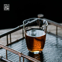 Empty Cloud Handmade Transparent High-end Glass Fair Cup Day Style Nestmouth High Temperature Resistant Public Cup Sub Tea Filter Tea Filter Suit