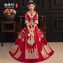 Xiuhe clothing 2021 New Summer Bride wedding dress Chinese wedding dress thin dragon and phoenix coat female size Xiuhe