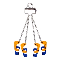 Oil bucket hook hanging pliers Double chain grab bucket clamp Forklift lifting hook Plastic bucket iron bucket dual-use eagle mouth loading and unloading fixture