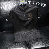 Hot stamping polo shirt mens fashion brand high-end big name clothes slim Paul shirt ins summer mens short sleeve t-shirt