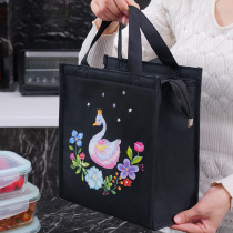 Office workers lunch box bag tote bag drawstring bento bag large aluminum foil cold and fresh lunch with rice insulation bag
