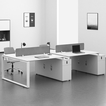 Staff office table and chair combination simple modern desk 4 People designer office screen staff table 6 people