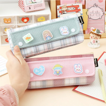 2020 new popular pencil bag Japanese girl high-value stationery box ins tide primary school students cute pencil box simple Korean junior high school students Middle school students net red stationery bag Childrens small school students