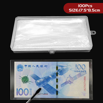 100Pcs Banknotes Holder Coin Album Storage Bags Plastic Box