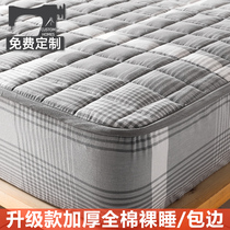 Good product water washing cotton bed single piece of cotton cotton padded cotton bed cover non-slip fixed mattress protective cover