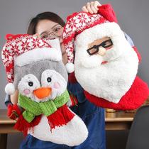 Christmas socks decoration hanging large gift bag Old Man snowman elk candy socks children put bedside pendant