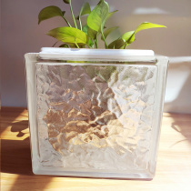 Ultra-white hollow square glass brick transparent crystal brick network red bathroom sequestration wall bar screen brick