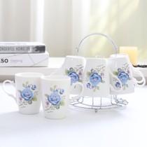 Water cup set home simple living room Cup 6 sets of European ceramic drinking water cup cup tea cup set