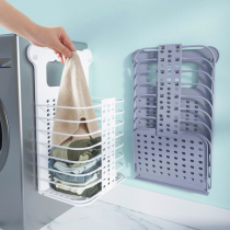 Dirty clothes basket foldable bathroom dirty clothes basket household clothes change dirty clothes storage basket toilet wall hanging