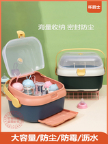 Milk bottle containing case bottle drain rack baby accessories cutlery containing box dust-proof portable large number of baby special s