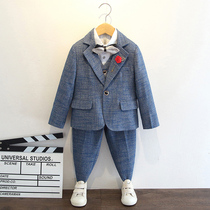 Boy suit suit suit spring and autumn host dress casual suit Little Flower Boy performance dress male baby handsome autumn dress