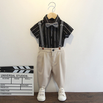 Childrens suit suit boys shirt with pants dress summer chorus performance suit British suit flower boy handsome