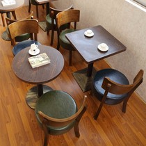  Dessert shop merchant dining hall table and chair combination Milk tea seat full set of snacks sugar water shop table and chair set customization