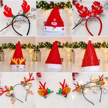 Think more about me Christmas hat adult dress Christmas hair stirrup head hoop Buttoned Ornament Children Kindergarten Gift Hats
