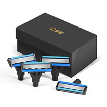 Shaver magnetic replacement knife head 6-layer blade razor travel cover foam manual wake up