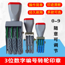 3-digit large medium and small 0-9 Adjustable Rolling wheel seal number supermarket counter price label page number combination batch number printing carton package file filing number production date code code