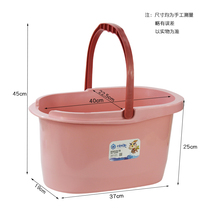Widening Mop Bucket Rectangular household bucket Squeeze Bucket rubber Cotton sponge Mop Bucket Mopping Wash Bucket 8512