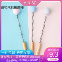 Mingchuang excellent product miniiso high-grade wooden handle massage spring full body beating neck neck muscle slap back Hammer