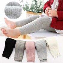 Thickened woolen ring 90% long beaten bottom one-piece pants infant with pants socks girl baby large pp pure color cotton winter