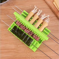 Multifunctional wearing string artifact wearing mutton skewer plate tendon household curl tofu skin wearing meat skewer artifact barbecue utensils