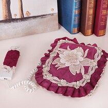 European lace decorative landline telephone cover dust cover Fabric square cover towel Telephone protective cover Telephone cover sticker