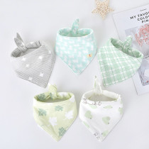(Large extended) baby cotton widened thickened triangle mouth towel children bib newborn baby saliva pocket