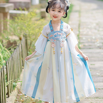 Inexplica Cat-Eva Han clothes girl Summer little girl Chinese Wind Skirt Schoolboy children Ancient clothes Short sleeves New