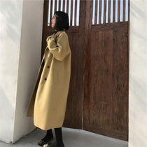 2021 Winter new Korean loose Hepburn wind long non-double-sided cashmere coat women cloak hair jacket