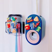 Childrens Automatic toothpaste cartoon cute squeezer wall-mounted toothpaste holder artifact toothbrush holder set