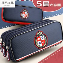 Pen bag 2020 new popular stationery box pencil Net red stationery bag Primary School students large capacity multi-layer boys junior high school students female high appearance value multi-functional canvas dirt resistant