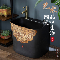 New Chinese mop pool balcony toilet wash mop sink pub large mop pool floor tow Basin home