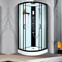 Arc fan-shaped integrated steam shower room Overall bath moving door Bathroom simple closed glass partition Household