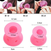 10pcs Messer with the same mushroom curler does not hurt the hair Plastic buckle wavy bell ball curl artifact