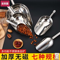 Thickened stainless steel ice shovel tea shovel flat shovel tea spoon dried fruit shovel rice shovel mung bean shovel brown sugar grain flour shovel