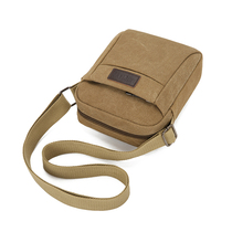 Mens single shoulder bag Canvas Casual Minimalist Satchel satchel in Old Age Satchel Multilayer Business Cashier Wallet for elderly backpacks