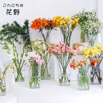 Acrylic transparent waking flower barrel flower shop special home flower raising flower barrel high barrel plastic loaded with flower flower arranging supplies