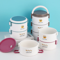 Ceramic lunch box microwave oven dedicated to heating office workers insulation multi-layer double glass inner tank with lunch box