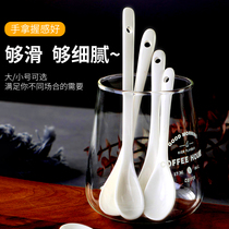 Ceramic coffee spoon Small spoon Mixing spoon Baby spoon Dessert seasoning spoon Cup with long handle household spoon