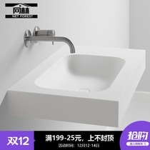 Wanglin Japanese-style one-body wall home bathroom table basin wash basin hand wash basin custom