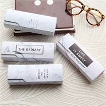 Folding glasses case female portable anti-pressure ins girl retro art does not take the usual road tide Harajuku male creativity