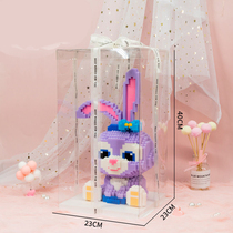 Star Dulu rabbit building block gift box assembly music large size High fight micro particles small violent bear ornaments Doraemon