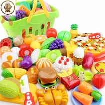 Cut vegetables and cut vegetables hook and loop boys and girls simulate baby play fruit toy play house kitchen set