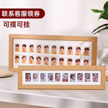 Idle baby childrens ID photo frame Baby year-old growth memorial storage table photo 2 one-inch wall-mounted record