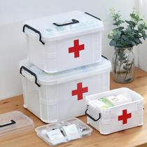 Family medicine box kitchen transparent student dormitory childrens bedroom home large medicine first aid kit portable old