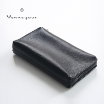 New Head Layer Bull Leather Handbag Men Genuine Leather Handbag Full Leather Small Clip Bag Soft Leather Fashion Phone Bag Wallet Tide