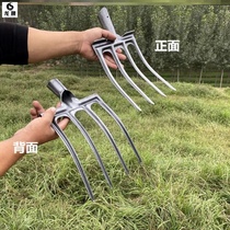  Turning forks Household tools Cow dung green onions Lawn long handle deep reinforcement Digging green onions Super hard reclamation High-strength artificial